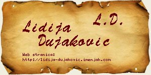 Lidija Dujaković vizit kartica